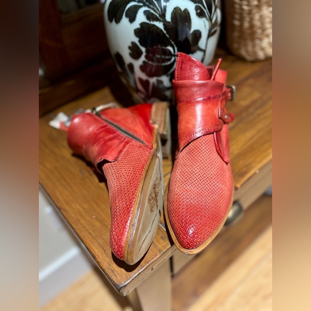 A.S 98 | BNWT LEATHER ANKLE FLATS | size 39 - Picture 3 of 7